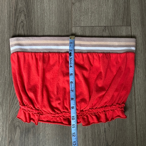 Free People Grand Slam Tube Top Red Size Medium - Picture 6 of 14
